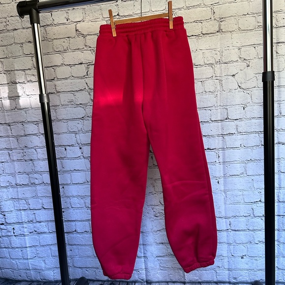 Girls Red Jogger Sweatpants - Picture 2 of 6